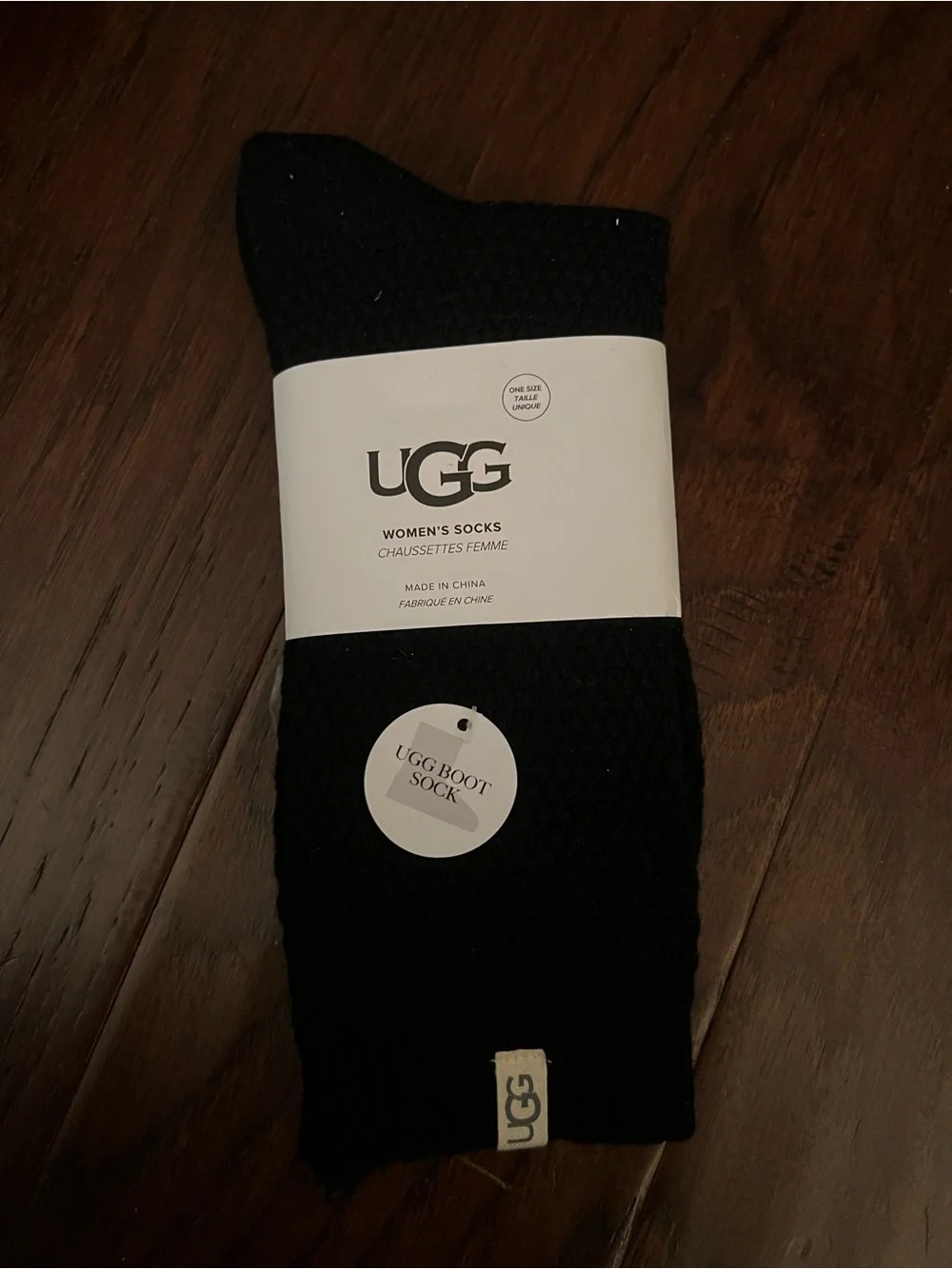 UGG Women's Classic Boot Socks II, Black, Fits Shoe 5-10, MSRP $24